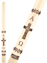 Paschal Candle - Crown of Thorns-Church Life-Dadant-1-15/16" x 39"-Michigan Church Supply