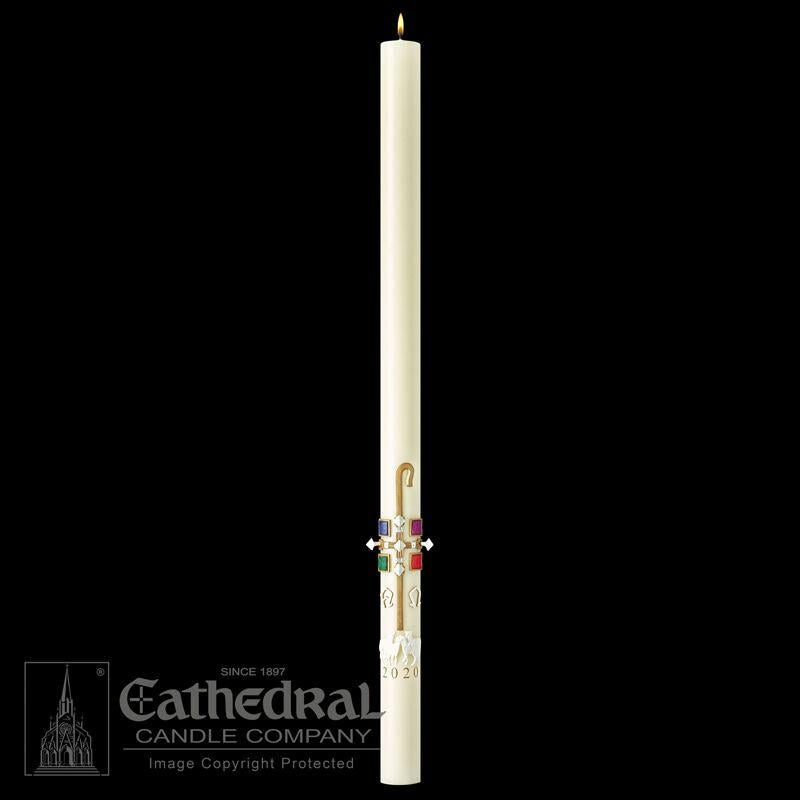 Paschal Candle - Good Shepherd-Church Life-Cathedral Candle-1-1/2" x 34" - GG80862020-Michigan Church Supply