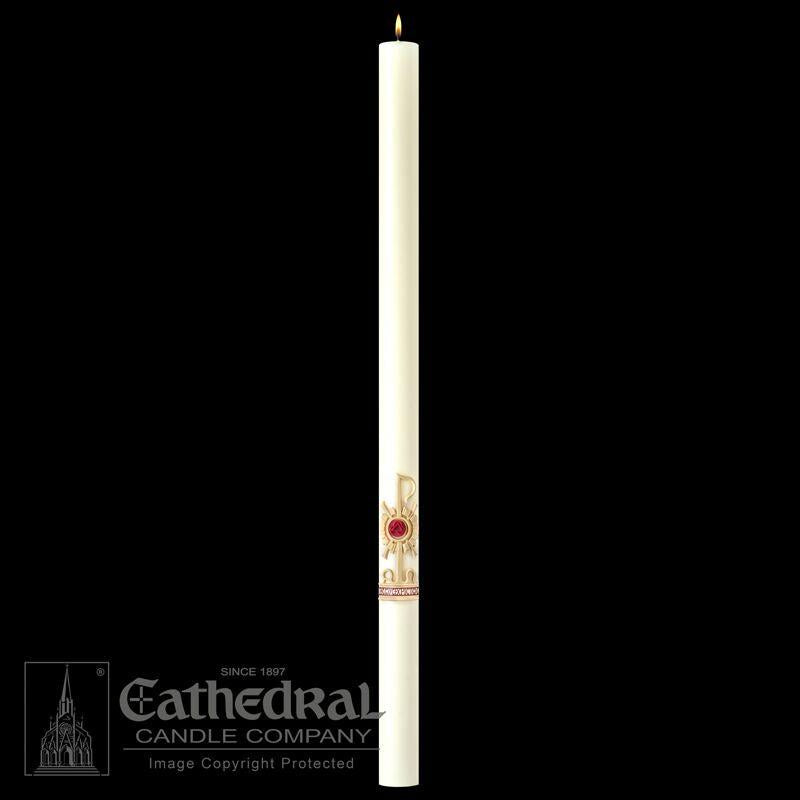 Paschal Candle - Holy Trinity-Church Life-Cathedral Candle-1-1/2" x 34" - GG80502001-Michigan Church Supply