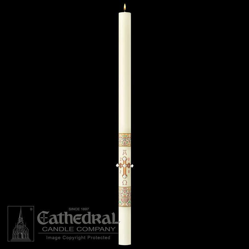 Paschal Candle - Investiture or Coronation-Church Life-Cathedral Candle-1-1/2" x 34" - GG80866020-Michigan Church Supply