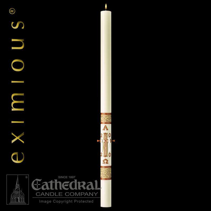 Paschal Candle - Luke 24-Church Life-Cathedral Candle-1-15/16" x 39" - GG79862040-Michigan Church Supply