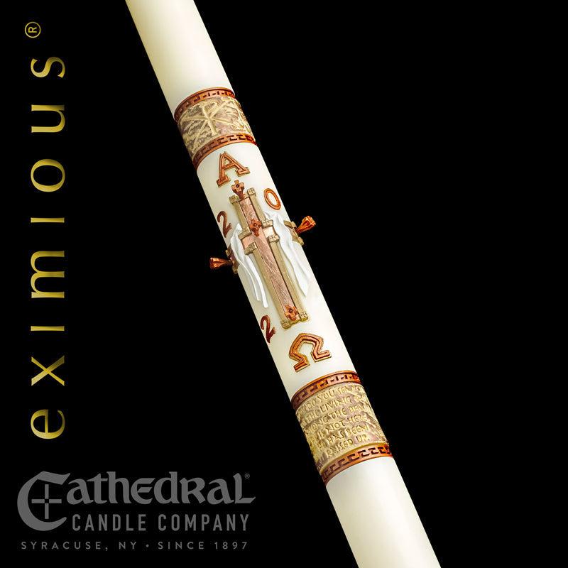 Paschal Candle - Luke 24-Church Life-Cathedral Candle-1-15/16" x 39" - GG79862040-Michigan Church Supply