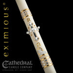 Paschal Candle - Merciful Lamb-Church Life-Cathedral Candle-1-15/16" x 39" - GG79868040-Michigan Church Supply