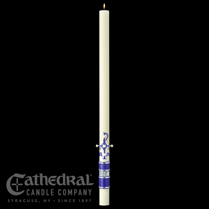 Paschal Candle - Messiah-Church Life-Cathedral Candle-1-1/2" x 34" - GG80869020-Michigan Church Supply