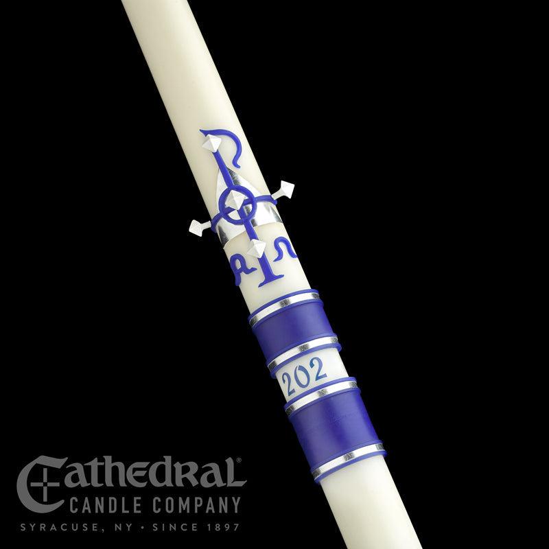 Paschal Candle - Messiah-Church Life-Cathedral Candle-1-1/2" x 34" - GG80869020-Michigan Church Supply