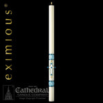 Paschal Candle - Most Holy Rosary-Church Life-Cathedral Candle-1-15/16" x 39" - GG79866040-Michigan Church Supply