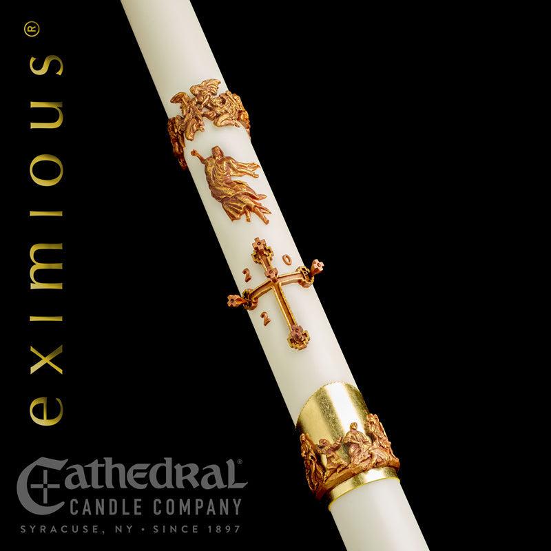 Paschal Candle - Mount Olivet-Church Life-Cathedral Candle-1-15/16" x 39" - GG79863040-Michigan Church Supply