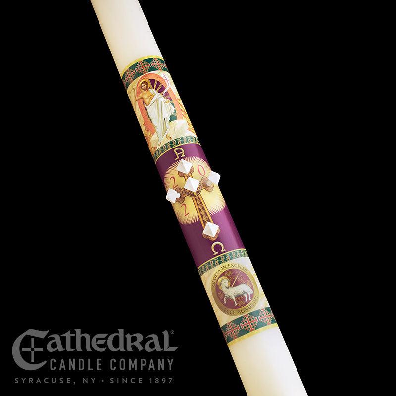 Paschal Candle - Prince of Peace-Church Life-Cathedral Candle-1-1/2" x 34" - GG80871020-Michigan Church Supply