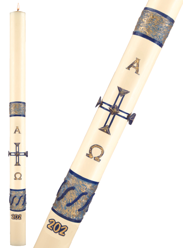 Paschal Candle - Sea of Galilee-Church Life-Dadant-1-15/16" x 39"-Michigan Church Supply