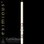 Paschal Candle - Upon this Rock-Church Life-Cathedral Candle-1-15/16" x 39" - GG79864040-Michigan Church Supply