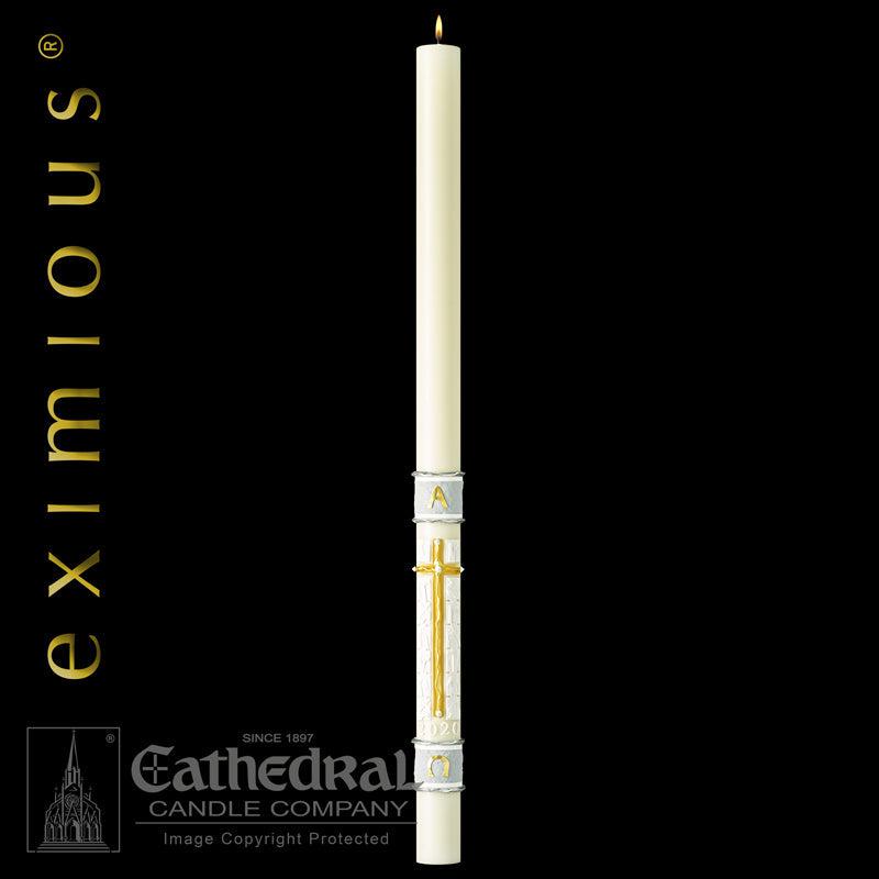 Paschal Candle - Way of the Cross-Church Life-Cathedral Candle-1-15/16" x 39" - GG79504001-Michigan Church Supply