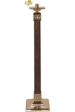 Paschal Candlesticks - QF90FC35-Church Life-Empire Bronze-Walnut - Fixed-Michigan Church Supply