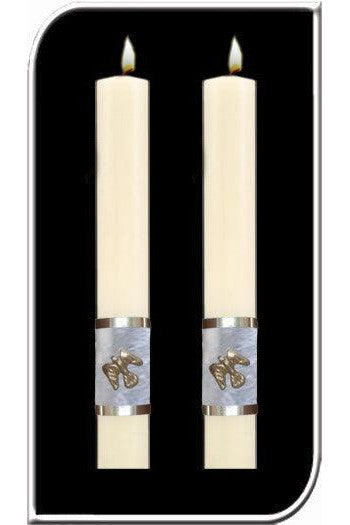 Paschal Side Candles - Aureum Sold As Pair-Church Life-Dadant-1-1/2" x 12"-Michigan Church Supply