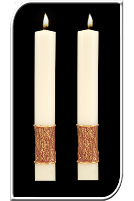 Paschal Side Candles - Journey Sold As Pair-Church Life-Dadant-1-1/2" x 12"-Michigan Church Supply