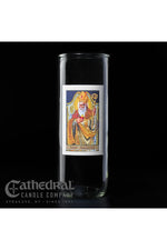 Patron Saint Glass 5/6/7 Day Globes - St. Augustine-Church Life-Cathedral Candle-Michigan Church Supply