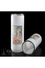 Patron Saint Glass 5/6/7 Day Globes - St. Kateri Tekakwitha-Church Life-Cathedral Candle-Michigan Church Supply