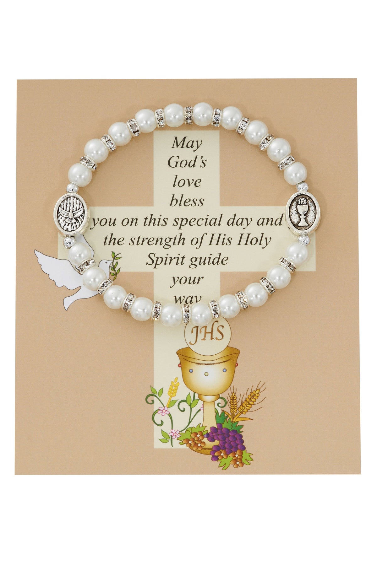 Pearl Stretch Bracelet - UZB105C-Church Life-Michigan Church Supply-Michigan Church Supply