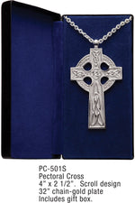 Pectoral Cross - EGPC501-Church Life-Alviti-Silver-Michigan Church Supply