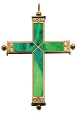 Pectoral Cross-EW7600-Church Life-Molina/Artistic Silver-Malachite-Sterling Silver-Michigan Church Supply