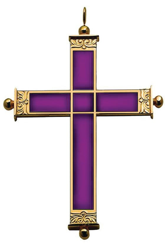 Pectoral Cross-EW7600-Church Life-Molina/Artistic Silver-Amethyst-Sterling Silver-Michigan Church Supply