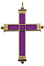 Pectoral Cross-EW7600-Church Life-Molina/Artistic Silver-Amethyst-Sterling Silver-Michigan Church Supply