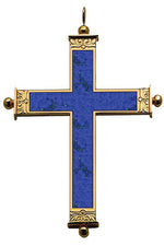 Pectoral Cross-EW7600-Church Life-Molina/Artistic Silver-Lapislazuli-Sterling Silver-Michigan Church Supply