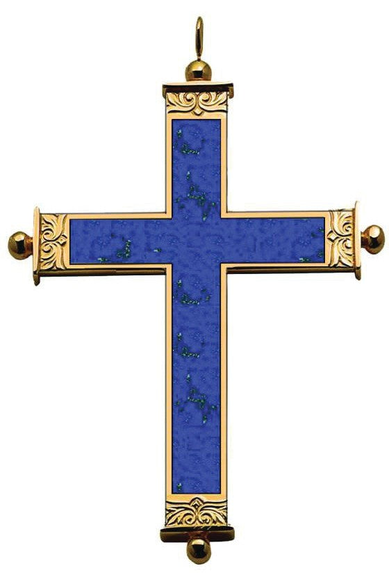 Pectoral Cross-EW7600-Church Life-Molina/Artistic Silver-Lapislazuli-Sterling Silver-Michigan Church Supply