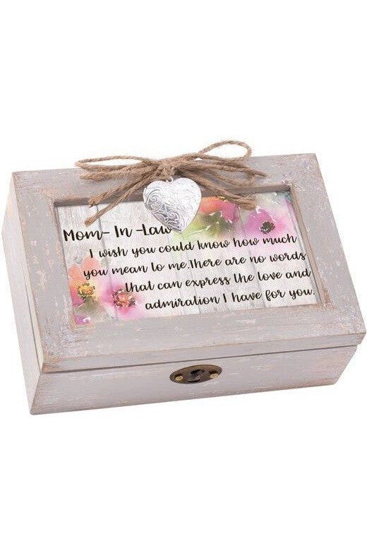 Petite Distressed Music Box with Locket - GPLPNWINDM-Inspirational Gifts-Cottage Garden-Michigan Church Supply