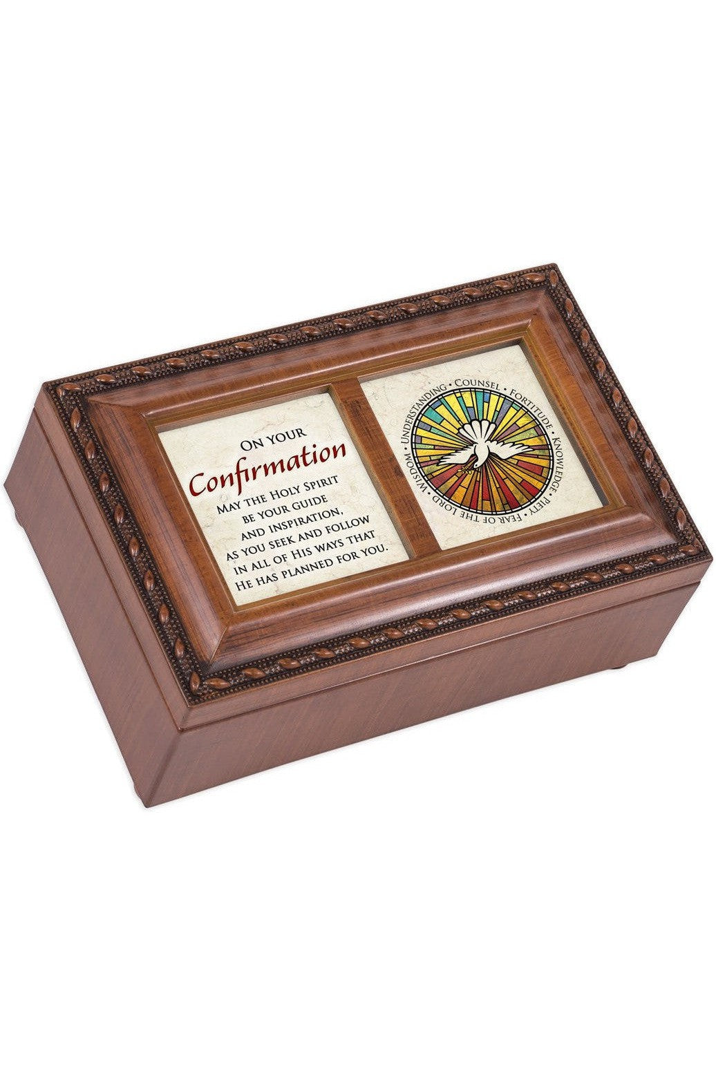 Petite Wood Grain Music Box Confirmation - GPMMWGTHOU-Inspirational Gifts-Cottage Garden-Michigan Church Supply