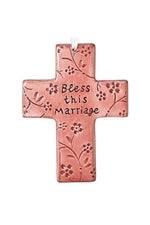 Pink Bless This Marriage Cross - LI12436-Inspirational Gifts-Roman, Inc-Michigan Church Supply