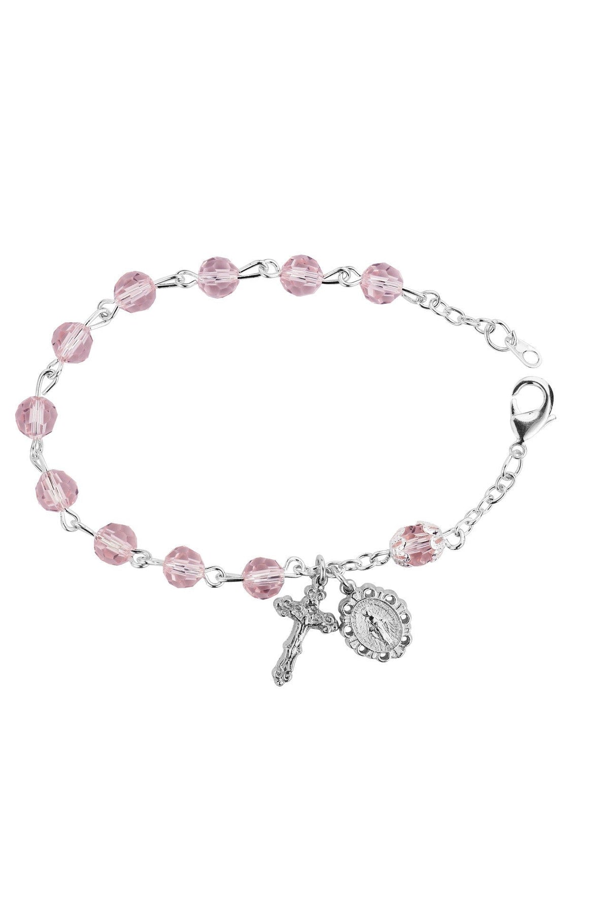 Pink Crystal Bracelet - UZBR334D-Jewelry-McVan-Michigan Church Supply