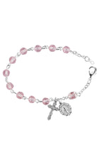 Pink Crystal Bracelet - UZBR334D-Jewelry-McVan-Michigan Church Supply