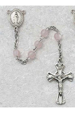 Pink Pearl Rosary - UZ201LPKG-Inspirational Gifts-McVan-Michigan Church Supply