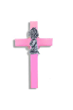 Pink Praying Girl Wall Cross - WOSEO4353-Inspirational Gifts-Singer-Michigan Church Supply