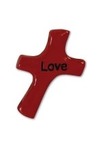 Pocket Cross - GECP-Inspirational Gifts-Cathedral Art Medal and CA Gifts-Love (red)-Michigan Church Supply