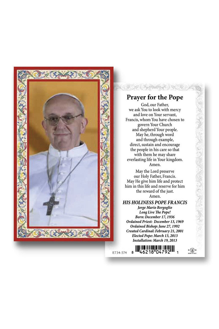 Pope Francis Holy Card - TAE24574-Inspirational Gifts-Hirten-Michigan Church Supply