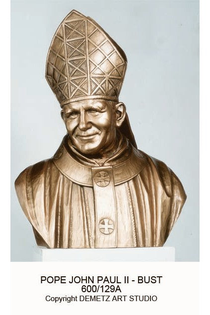 Pope John Paul II Bust - HD600/129A-Church Life-Demetz-Michigan Church Supply