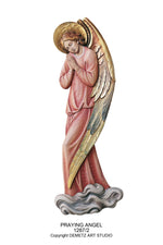 Praying Angel - High Relief - HD12672-Church Life-Demetz-Linden Wood 34"-Michigan Church Supply