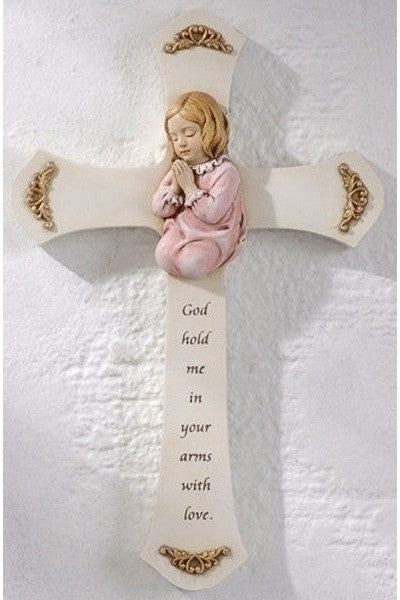 Praying Girl Cross - LI62159-Inspirational Gifts-Roman, Inc-Michigan Church Supply