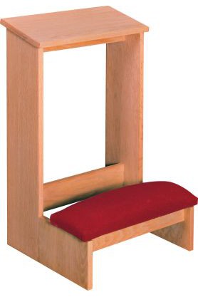 Prie Dieu Kneeler - AI2303-Church Life-Woerner-Unfinished with wood kneeler-Michigan Church Supply