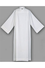 Priest Alb, Front Wrap- Style UT423 / UT424-Church Life-Abbey Brand-Extra Small-Abbey Weave (Velcro)-None-Michigan Church Supply