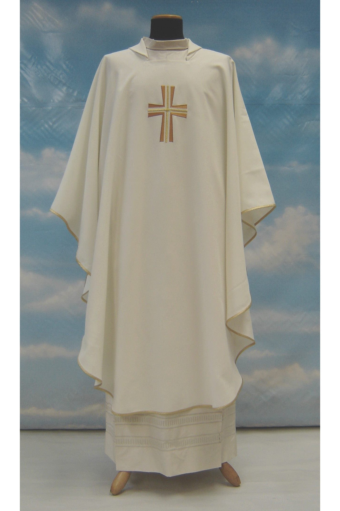 Primavera Fabric White Chasuble - SO652W-Church Life-Solivari-Michigan Church Supply