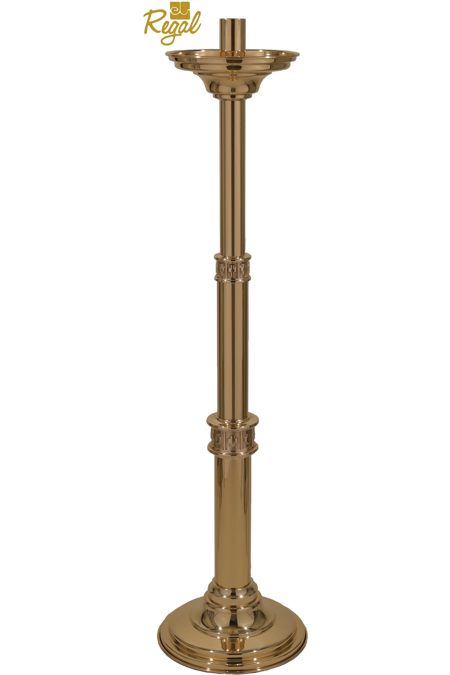 Processional Candlestick - QF20PCS34-Church Life-Empire Bronze-Fixed-Combination-Michigan Church Supply