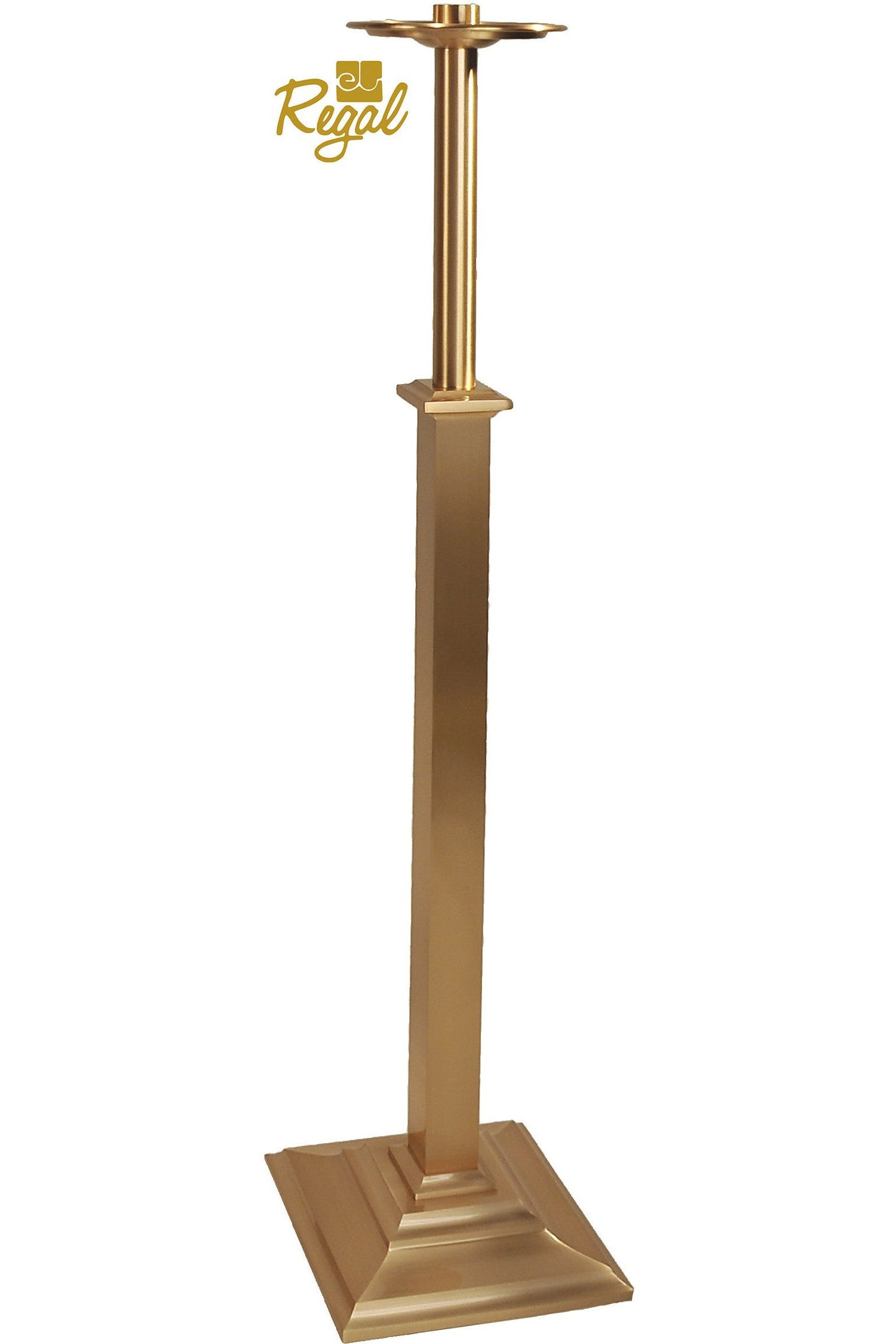 Processional Candlestick - QF59FC59-Church Life-Empire Bronze-Fixed-Satin-Michigan Church Supply