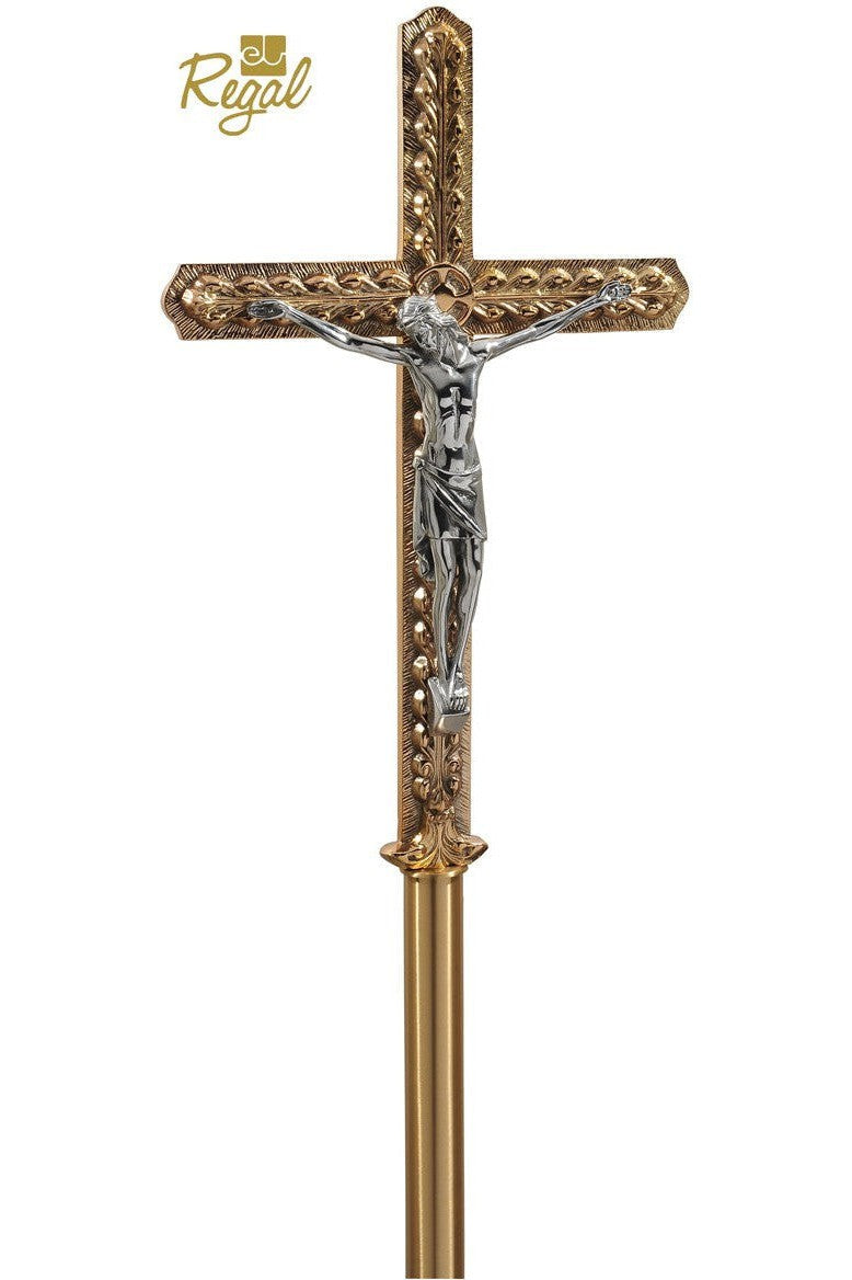 Processional Cross - QF20PC70-Church Life-Empire Bronze-High Polish-Michigan Church Supply