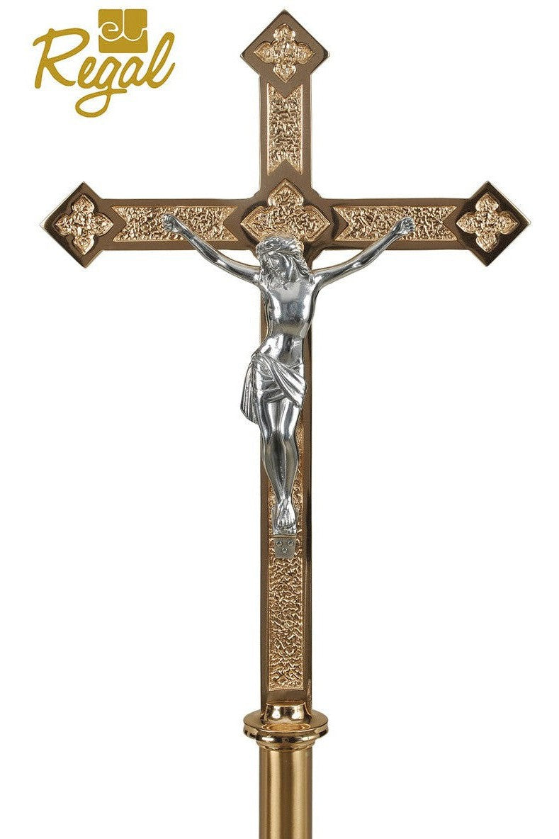 Processional Cross - QF26PC14-Church Life-Empire Bronze-High Polish-Michigan Church Supply