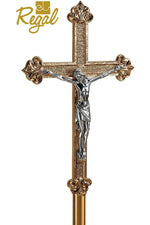 Processional Cross - QF30PC71-Church Life-Empire Bronze-High Polish-Michigan Church Supply