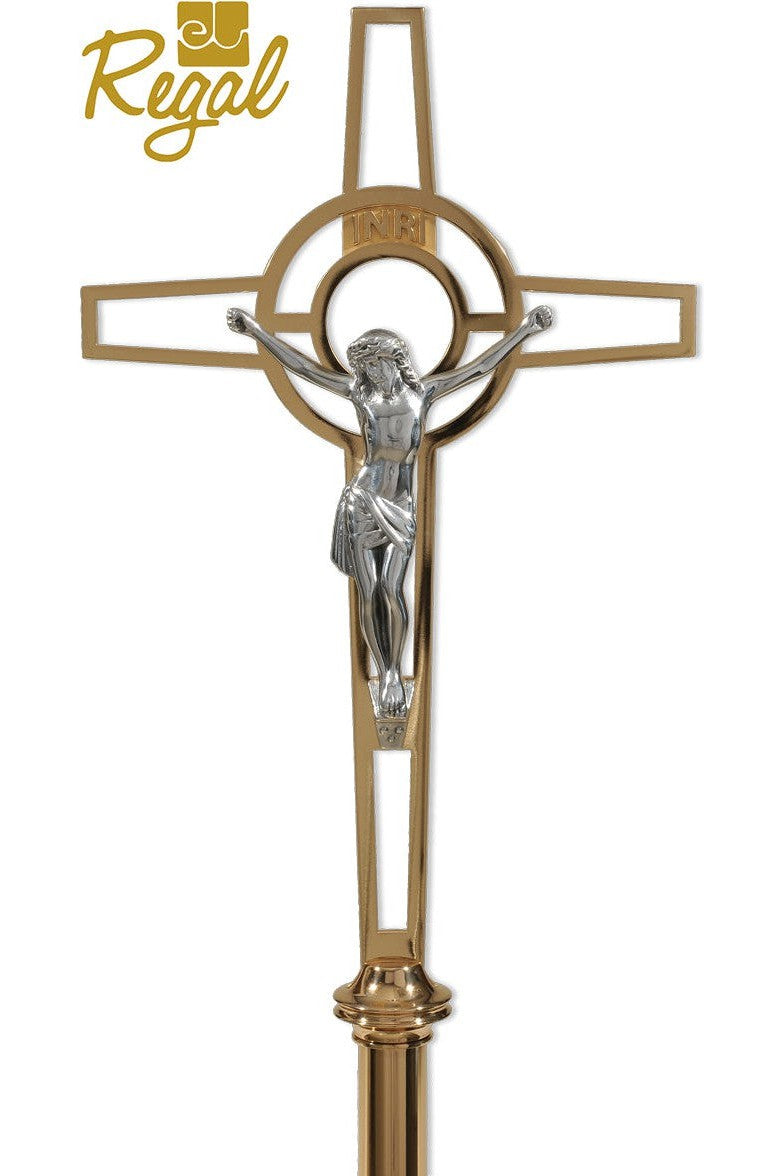 Processional Cross - QF30PC85-Church Life-Empire Bronze-High Polish-Michigan Church Supply