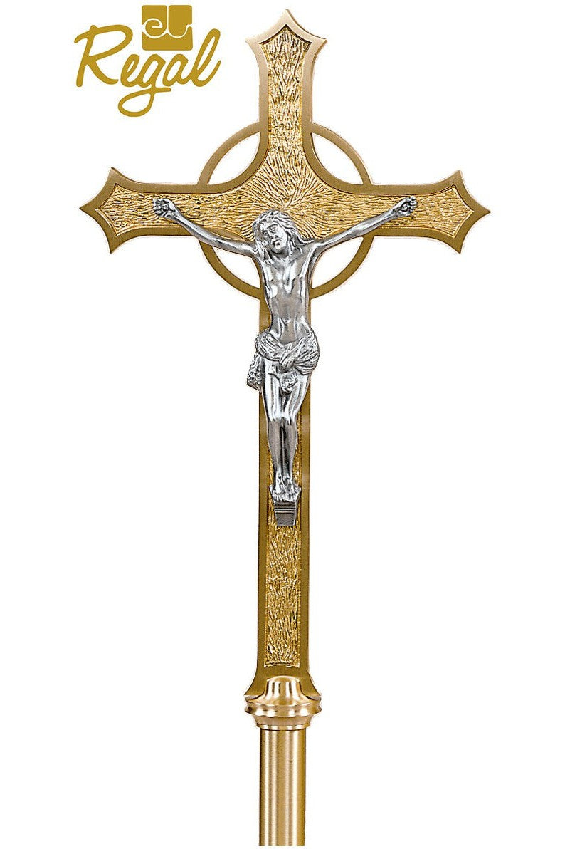 Processional Cross - QF44PC45-Church Life-Empire Bronze-High Polish-Michigan Church Supply