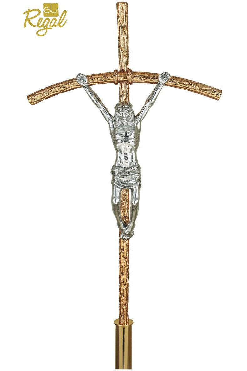 Processional Cross - QF77PC40-Church Life-Empire Bronze-High Polish-Michigan Church Supply